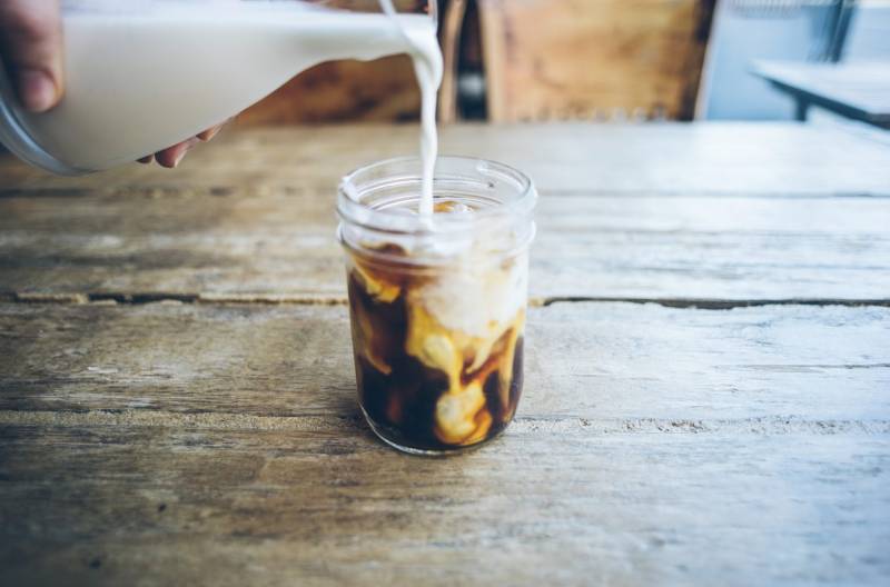 Cold brew coffee with cream