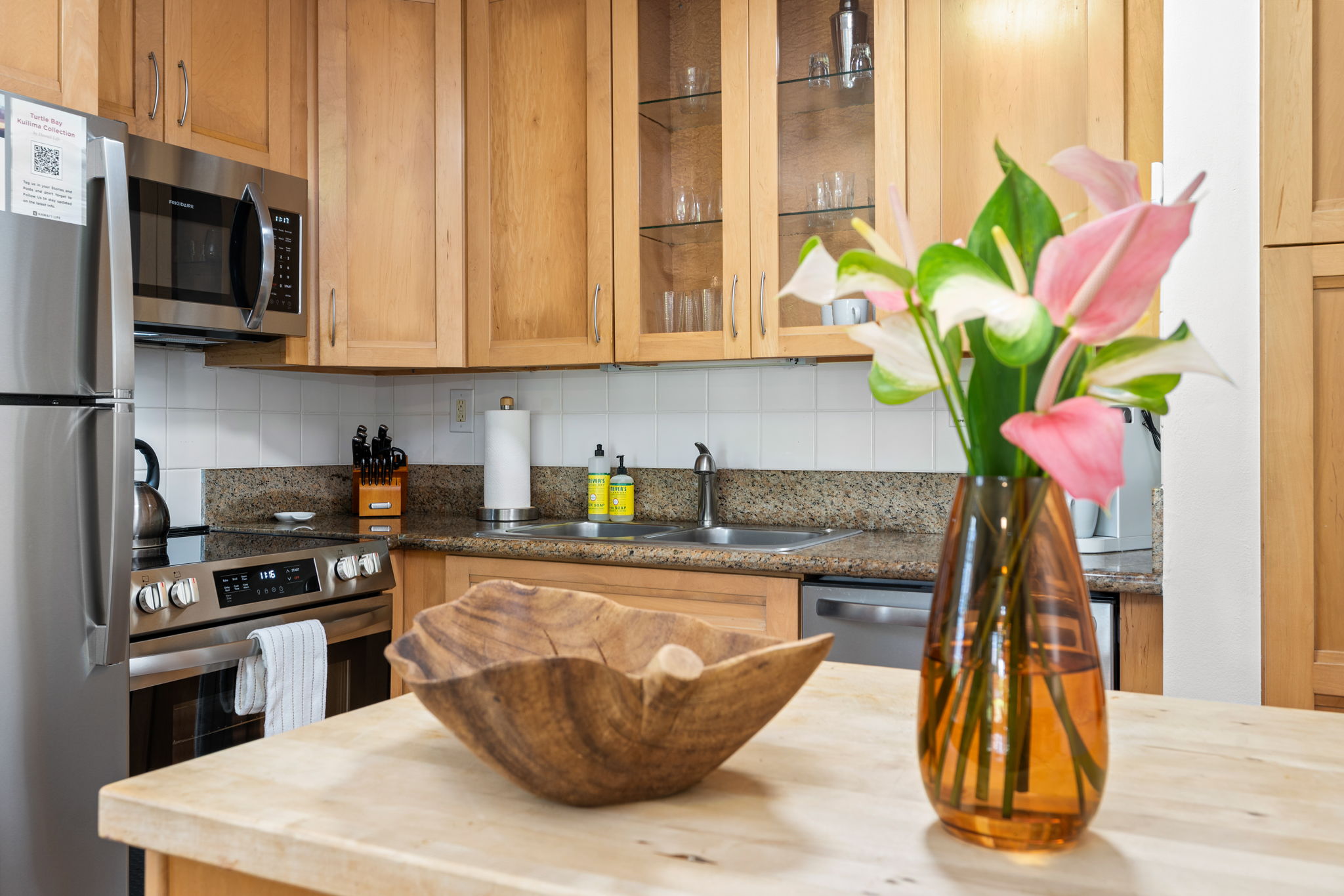 Well stocked kitchen in turtle bay vacation rental condo