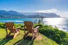 Two chairs to relax in while researching activities on Kauaʻi