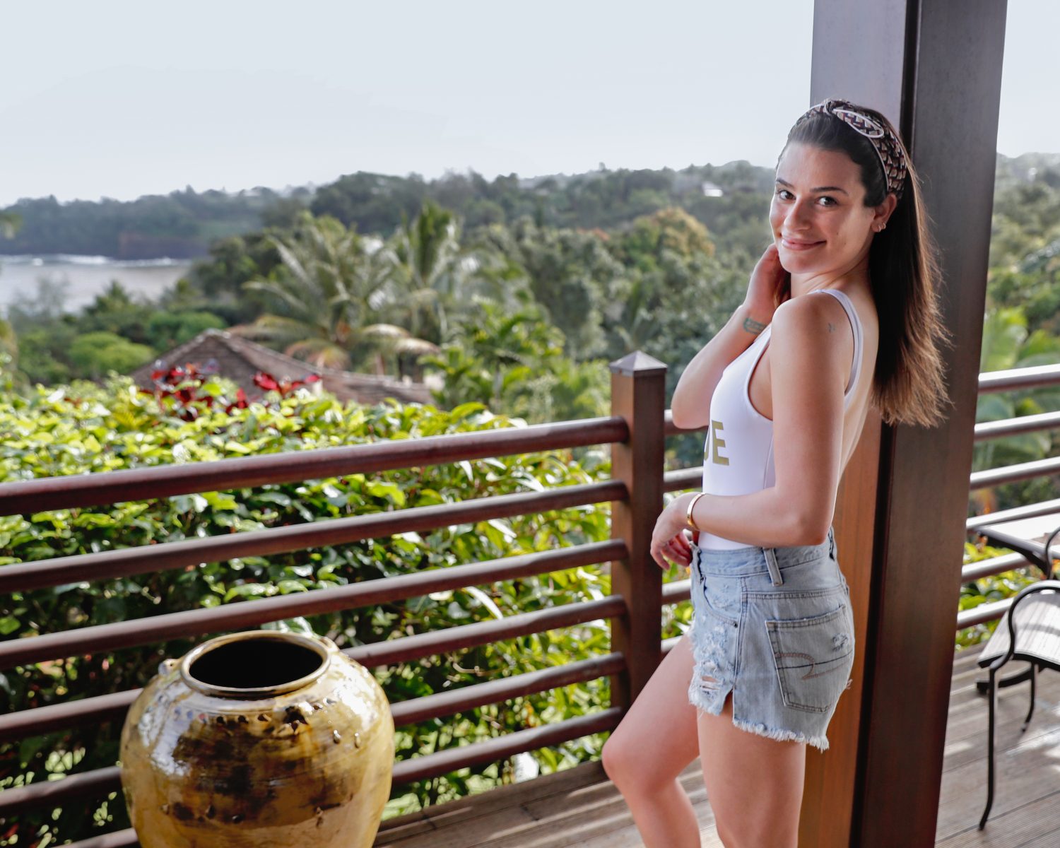 Lea Michele at Hawaii Life Vacation Rental on Kauai