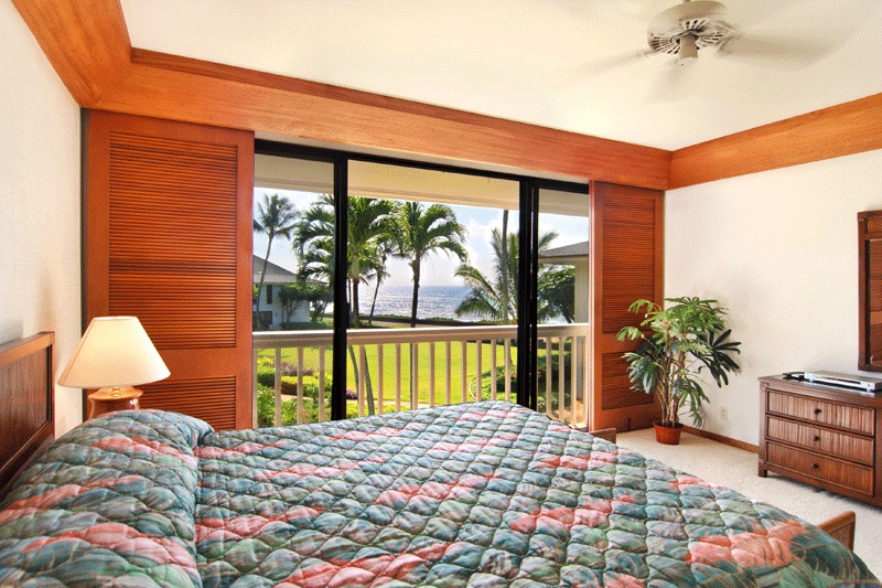 Master bedroom with ocean view