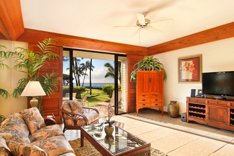 Living Room with ocean view