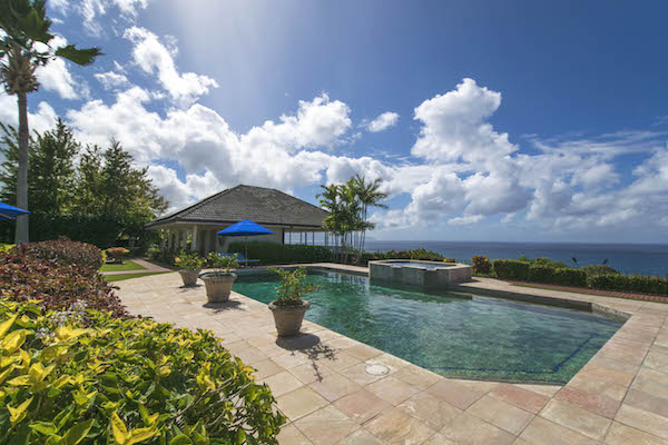 Pool with ocean views