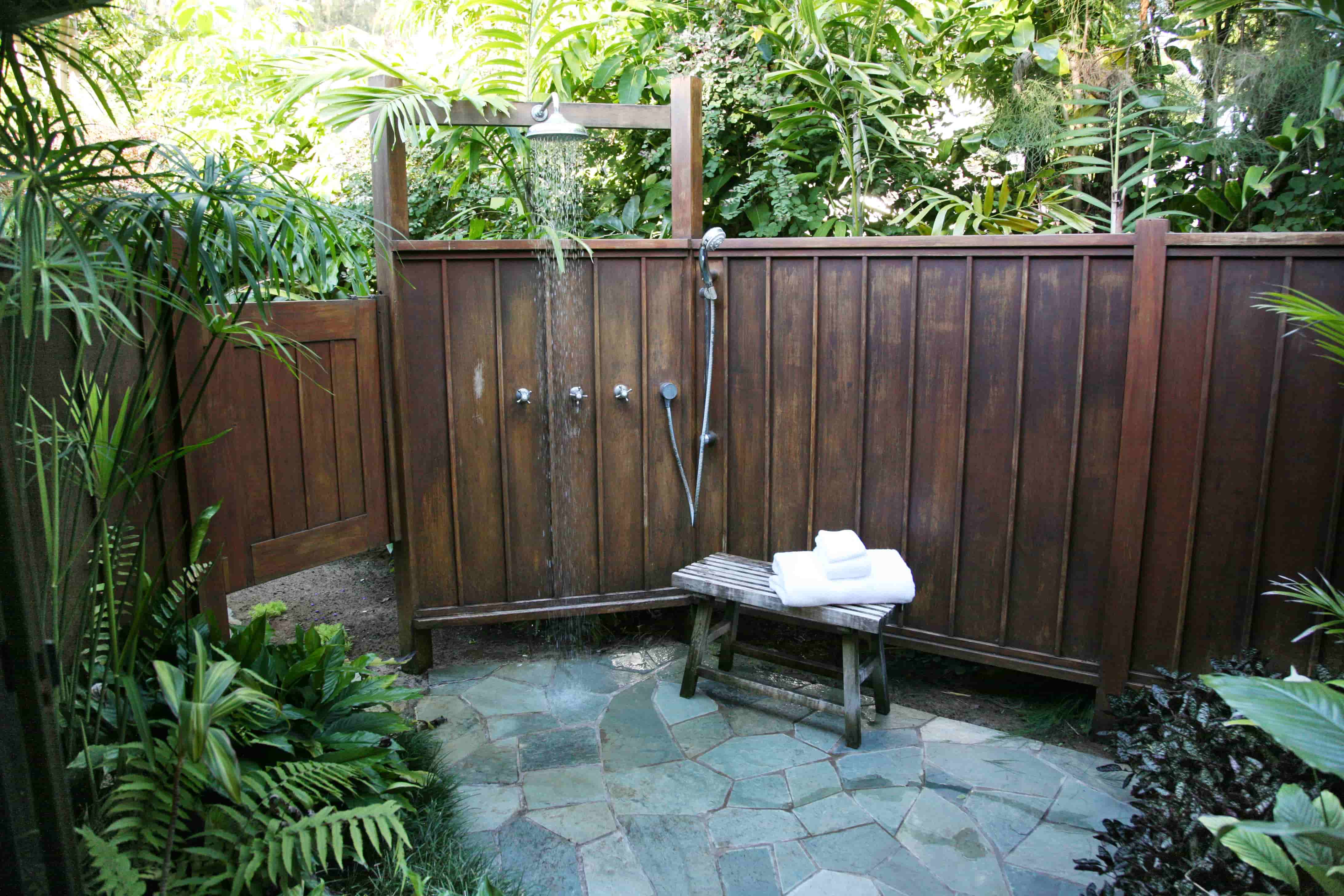 outdoor shower hawaii vacation rental