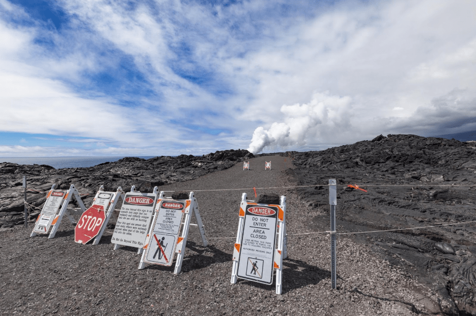 volcano warning hawaii danger area