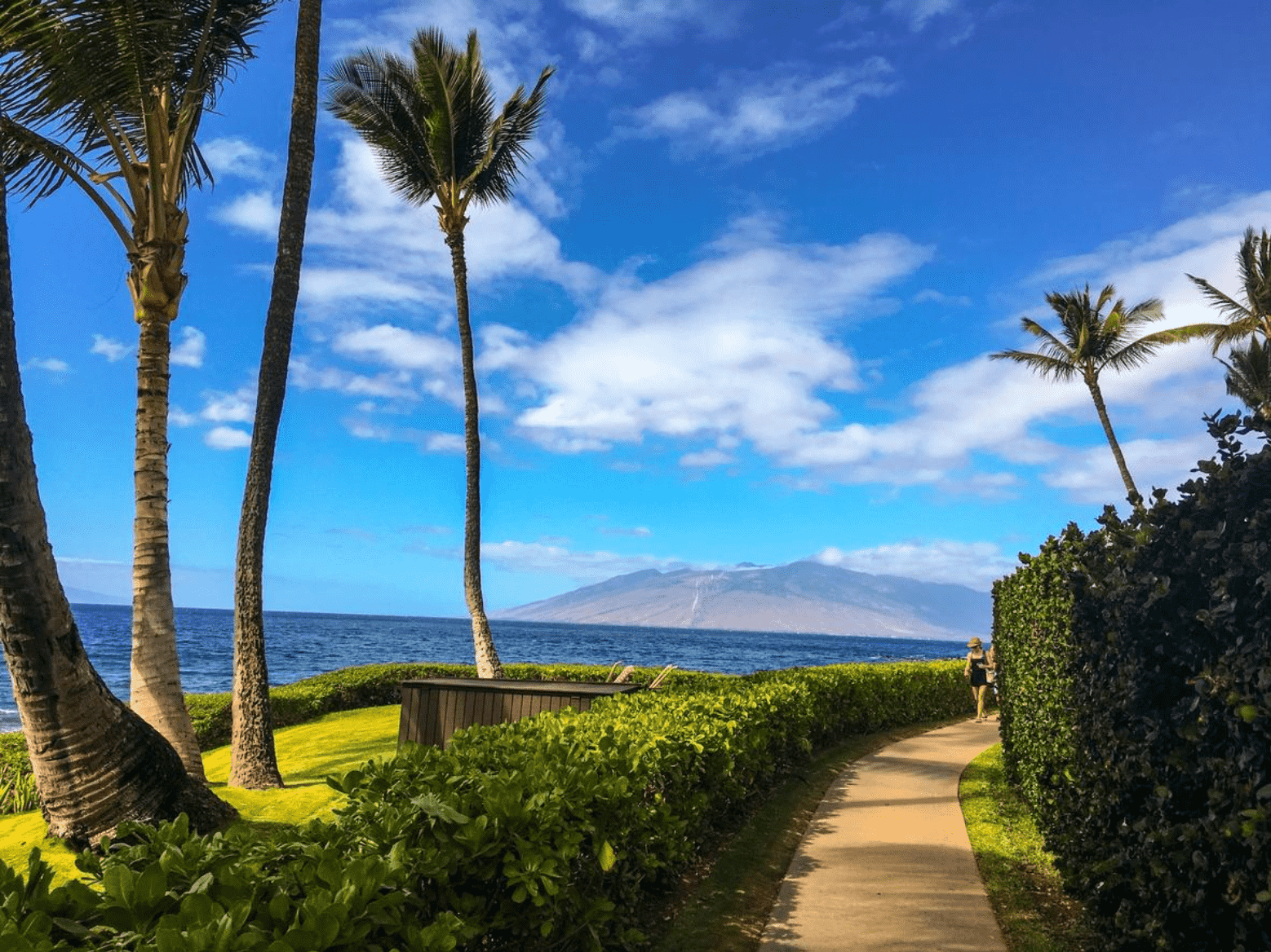 Wailea Beach boardwalk in South Maui, Hawai‘i